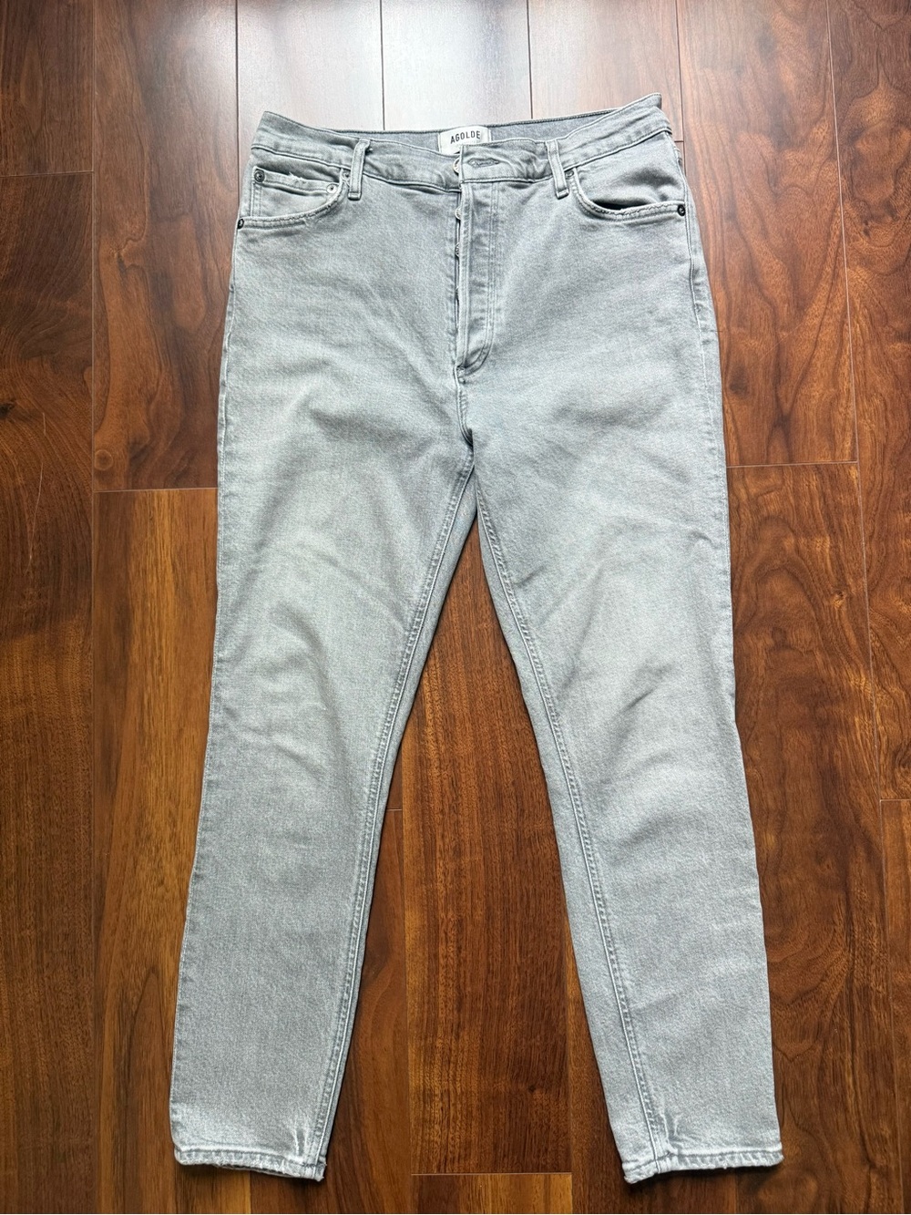 AGOLDE Nico High-Rise Slim Denim Jeans in Gray / Size 29 - Picture 2 of 10
